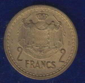 Monaco 1945 2 Francs Louis 2