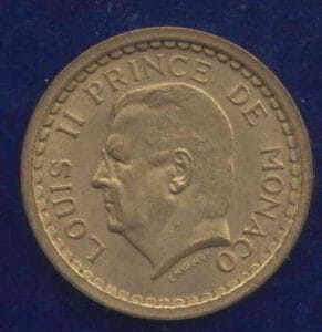 Monaco 1945 2 Francs Louis 2