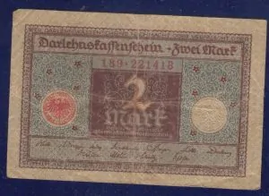Germany Weimar Republic 2 Mark 1920