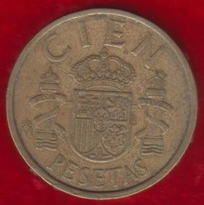 spain-100-pesetas-27c-coins-and-stamps