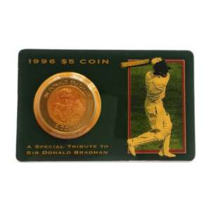 Australia 5 Dollars in Card Sir Donald Bradman