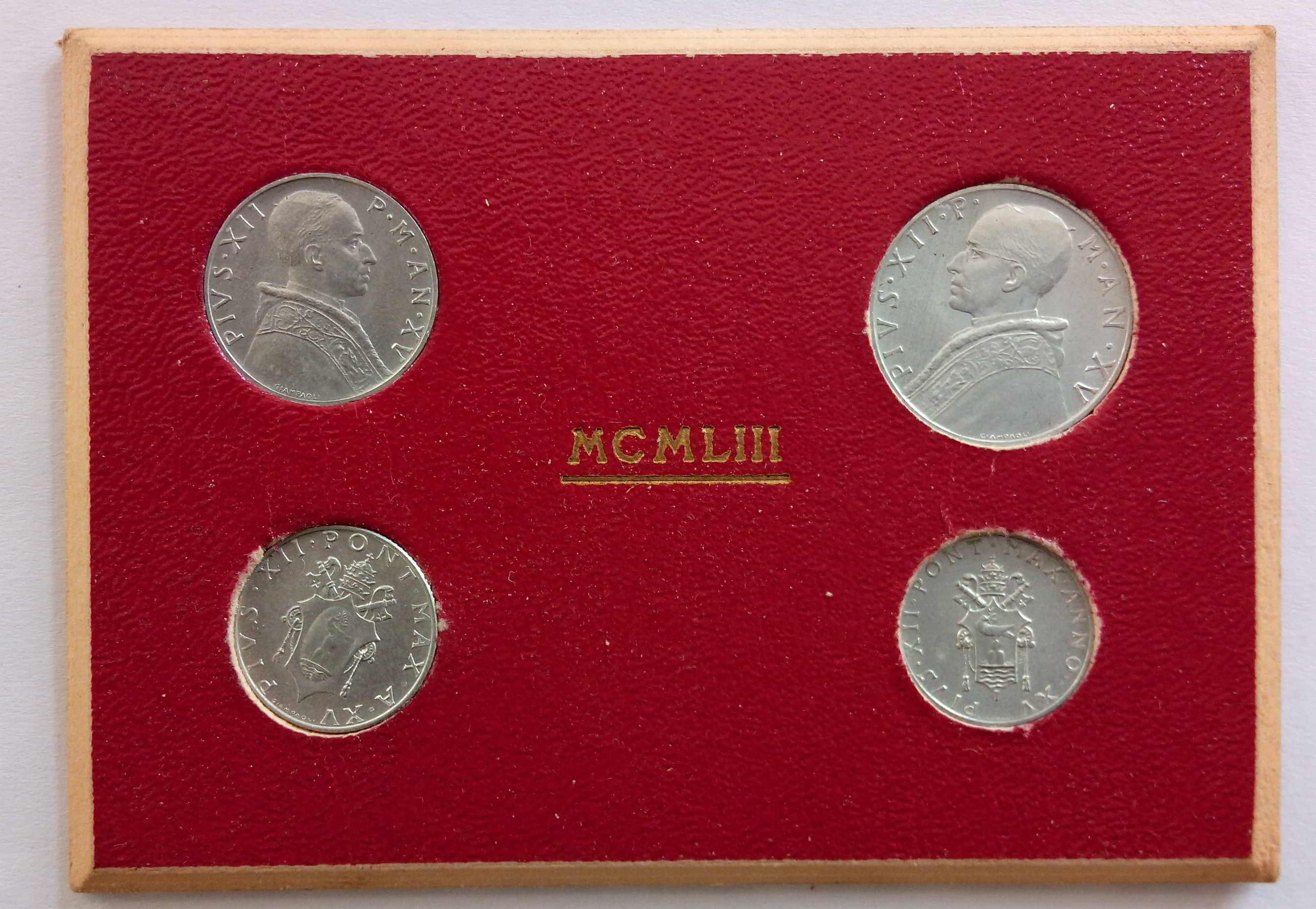 Vatican 1970 Mint Set of 8 Coins,With Silver Coin,UNC