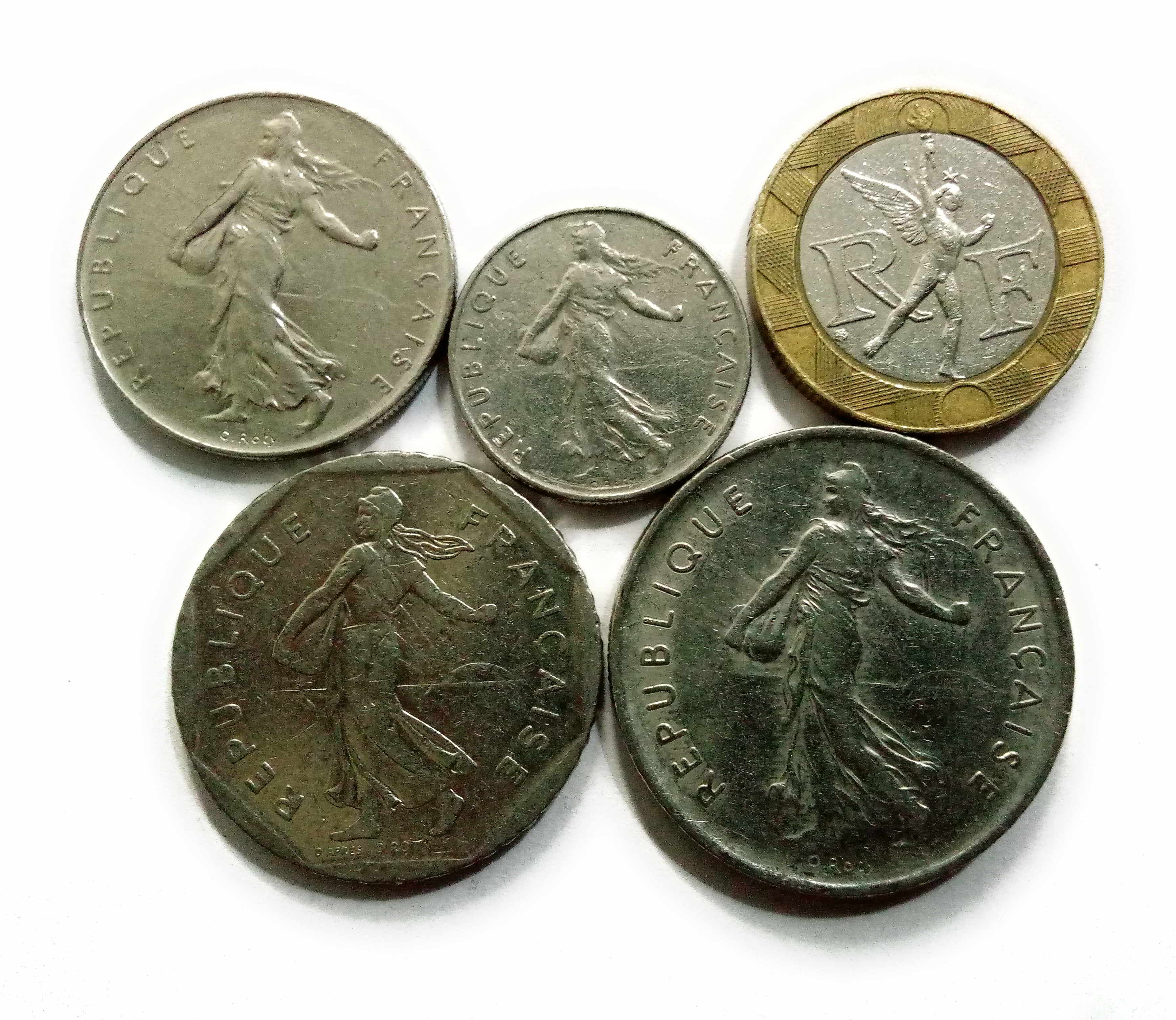 Old France Pre Euro Coins Set of 5 Different Coins @ www.coinstamp ...