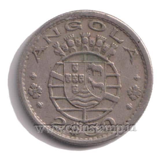 Portuguese Angola 2.5 Escudos Coin @ www.coinstamp.in