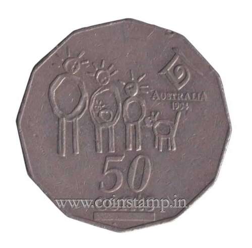 Australia 50 Cents 1994 International Year of the Family Coin