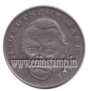 Germany Federal Republic 2 Marks Ludwig Erhard @ www.coinstamp.in