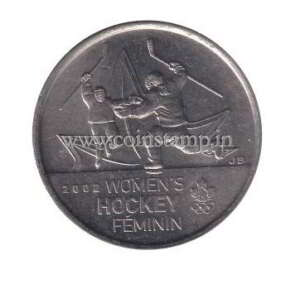 Canada 25 Cents Women's hockey gold medal, Salt Lake City 2002 @coins and stamps