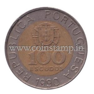 Portugal 100 Escudos Bimetal Pre Euro Coin