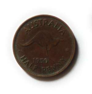Australia Half Penny King George 6 Without IND:IMP
