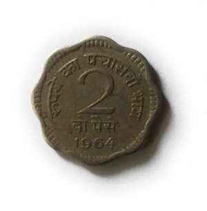 Republic India Coin 2 Paise 1964 Coin