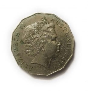 Australia 50 Cents Queen Elizabeth 4th Portrait @ Coins and Stamps
