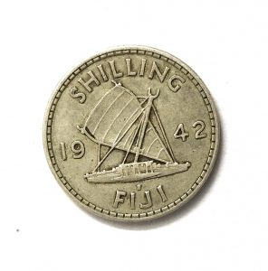 British Fiji Shilling King George 6 Silver 1942 - 1943 @ Coins and Stamps