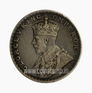 British India Silver One Rupee George V 1912 to 1936 @ Coins and Stamps