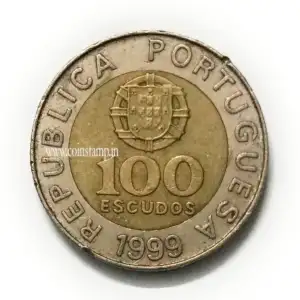 Portugal 100 Escudos Bimetal Pre Euro Used