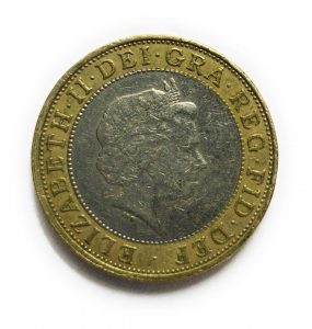Great Britan 2 Pounds Bimetal Coin Queen 4th Portrait 1998 - 2015