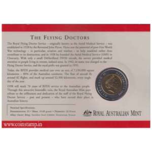 Australia 70th Anniversary of the Royal Flying Doctor Service 5 Dollar Bimetal