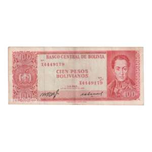 Bolivia 100 Pesos Bolivianos 1962