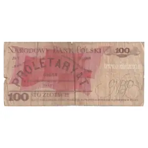 Poland Peoples Republic 100 Zlotych 1975 – 1988 Low Condition