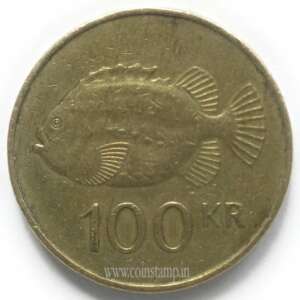 Iceland Republic 100 Kroner Lumpfish Used