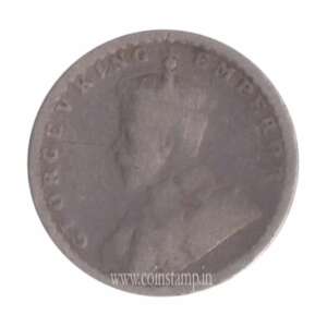 British India 2 Annas Silver George V Low Condition