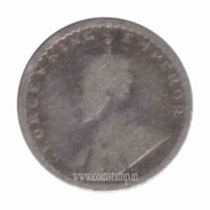 British India 2 Annas Silver George V Medium Condition