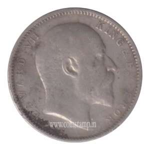 British India Rupee Silver Edward VII vf-vg Condition