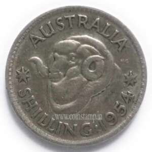 Australia Silver - Rams Head Shilling Without F:D