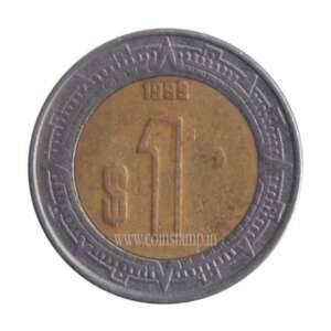 Mexico 1 Peso Bimetal 1996-2022 Used