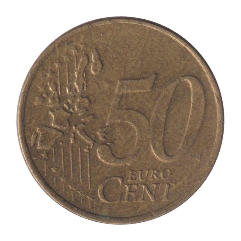 Netherlands 50 Euro cent Beatrix 1st Map Used - CoinStamp.in