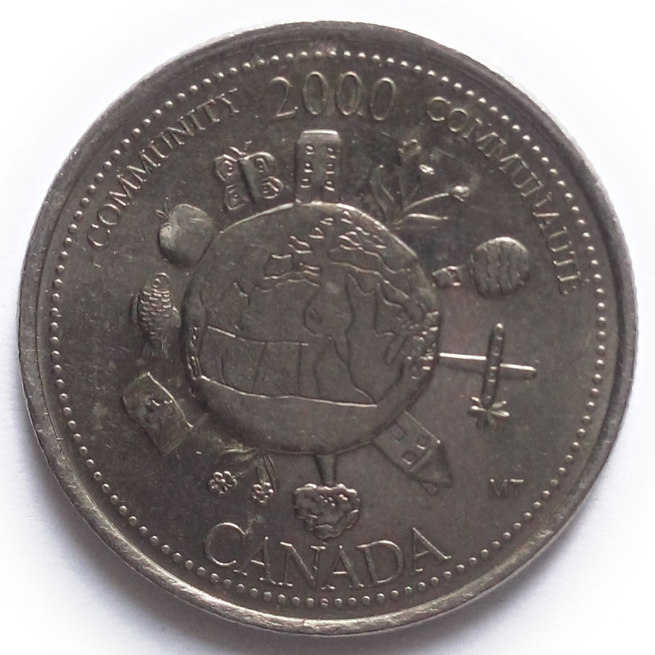 Canada 25 Cents Community Used CoinStamp In   Ca 1 