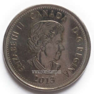 Canada 25 Cents De Salaberry ( Colored ) Used