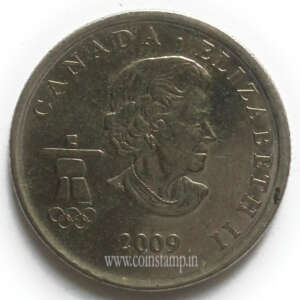 Canada 25 Cents Speed Skating Used