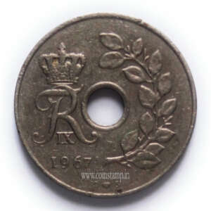 Denmark 25 Ore Frederik IX Used