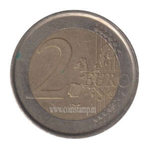 Spain 2 Euro Juan Carlos I 1st Type-1st Map Used