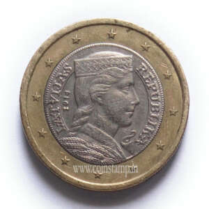 Latvia 1 Euro Used