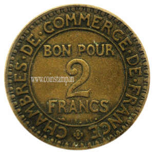 France 3rd Republic 2 Francs Chambers of Commerce