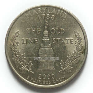 U.S 1/4 Dollar Maryland State Quarter Used