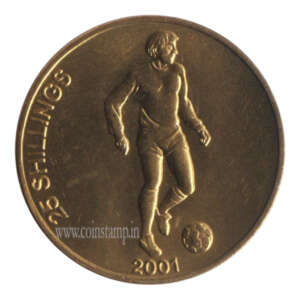 Somalia Republic 25 Shillings Soccer AUNC