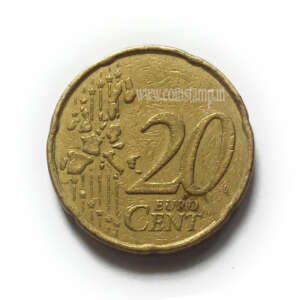 France Fifth Republic 20 Euro Cent Used