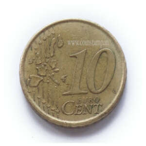 Spain 10 Euro Cent Juan Carlos I Used