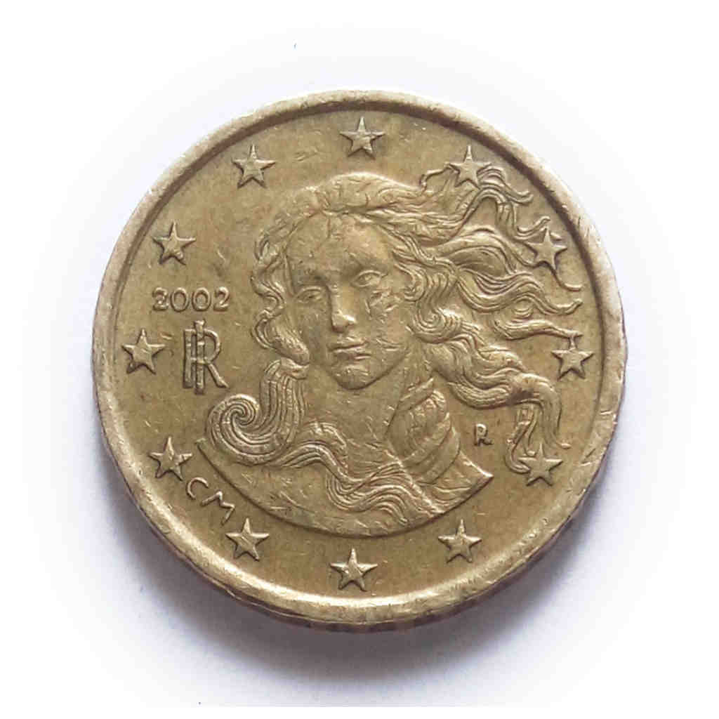 italy-10-euro-cent-1st-map-birth-of-venus-used