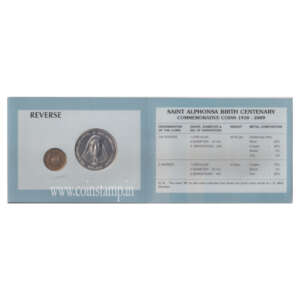 Saint Alphonsa Birth Centenary Commemorative 100 & 5 Rupees UNC Set