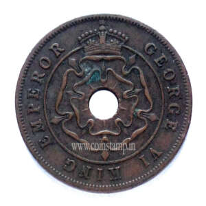 Southern Rhodesia 1 Penny George VI Used