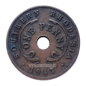 Southern Rhodesia 1 Penny George VI Used