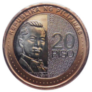 Philippines 20 Piso Manuel L. Quezon AUNC