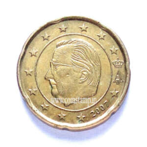 Belgium 20 Euro Cent Albert II 2007 Used