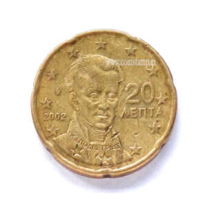 Greece 20 Euro Cent Ioannis Kapodistrias Used