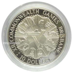 Australia 10 Dollars XII Commonwealth Games Brisbane Proof