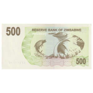 Zimbabwe 500 Dollars Bearer Cheque AUNC