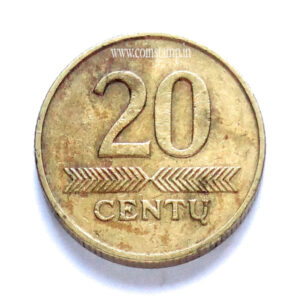 Lithuania 20 Centu Used